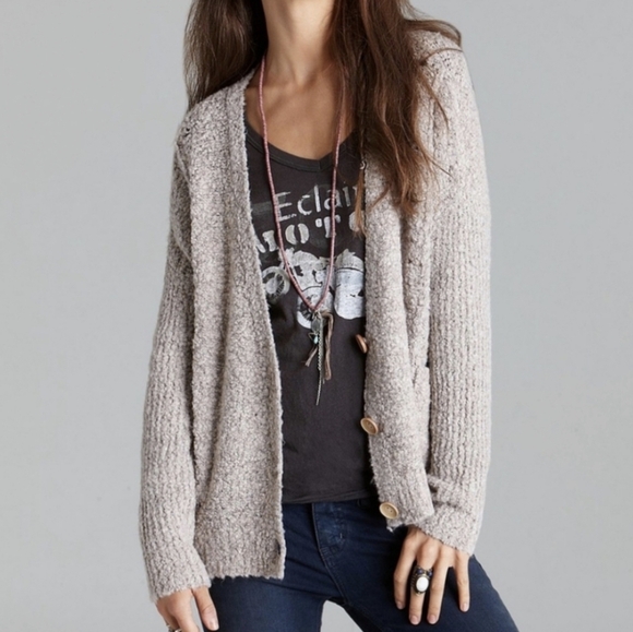 Free People Fall Friend Wool Blend Oversized Cardigan Sweater Women's XS - Picture 1 of 8